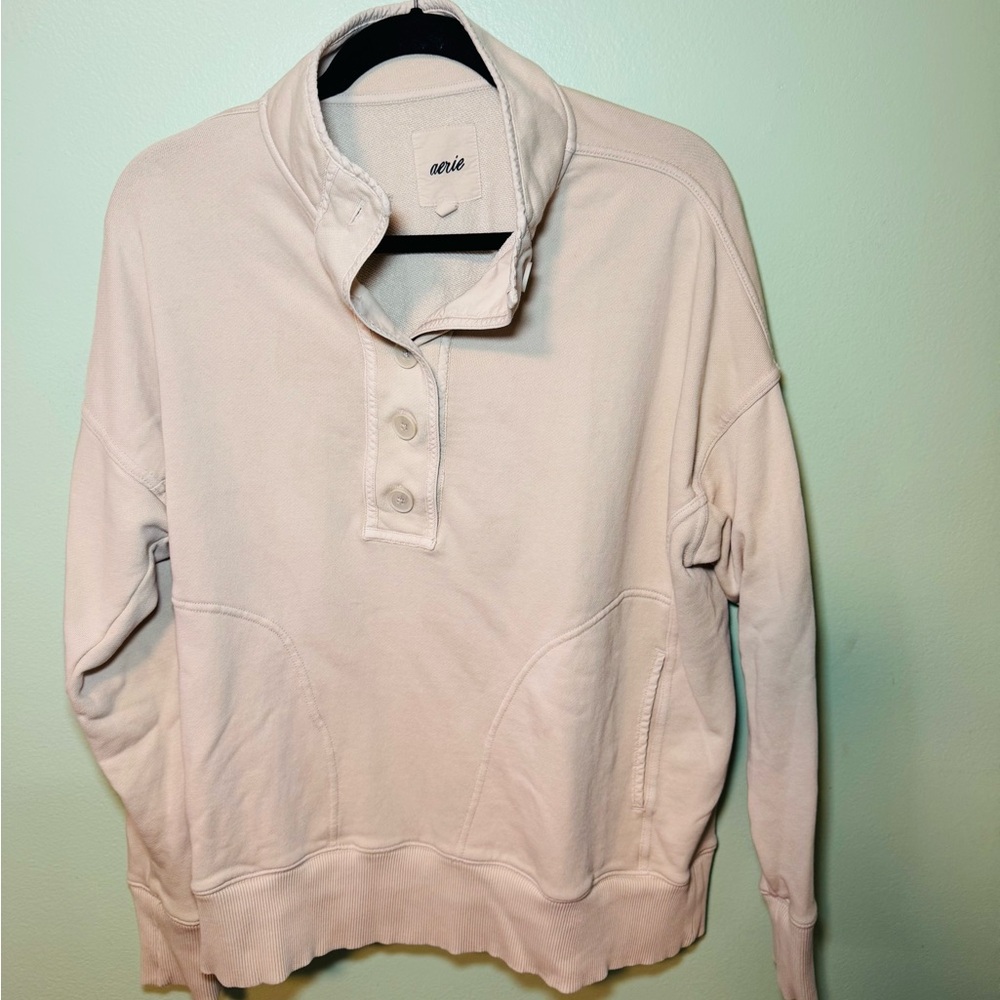 Aerie cream colored oversized sweatshirt size M